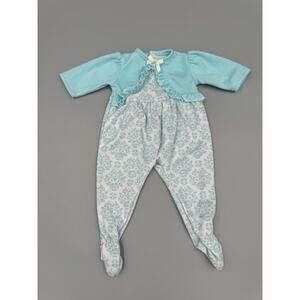 Madam Alexander Middleton Doll Teal White Floral Pajamas One Piece READ